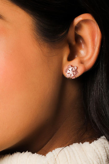 Handmade Purple Clay Rose earrings – anotheronedream